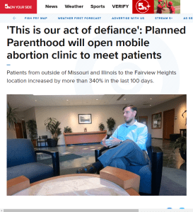 Brian Westbrook speaks on Planned Parenthoods announcement of a mobile abortion RV.